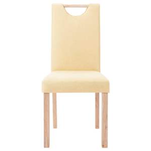 Jídelní židle 6 ks krémové textil - obrázek 4