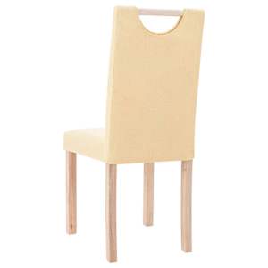 Jídelní židle 6 ks krémové textil - obrázek 5