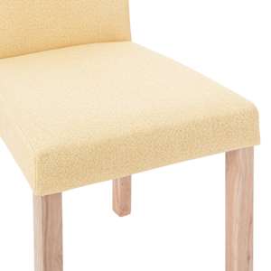 Jídelní židle 6 ks krémové textil - obrázek 7
