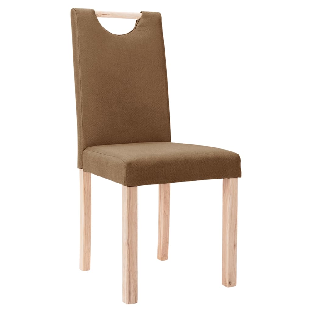 

vidaXL Eetkamerstoelen 6 st stof bruin