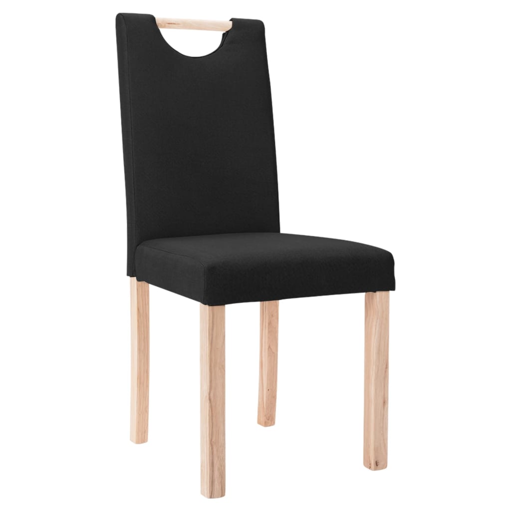 

vidaXL Eetkamerstoelen 6 st stof zwart