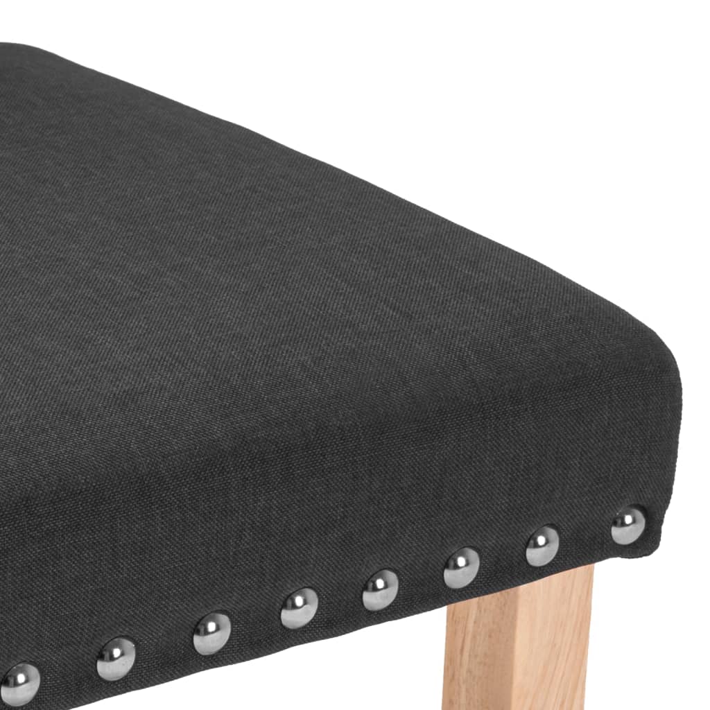 Трапезни столове, 6 бр, черни, текстил