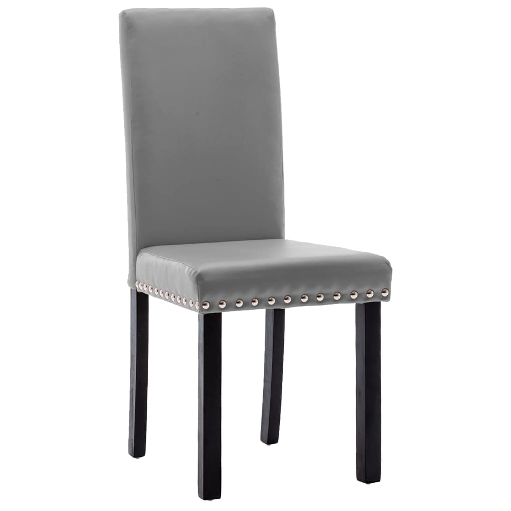 

vidaXL Eetkamerstoelen 6 st kunstleer grijs