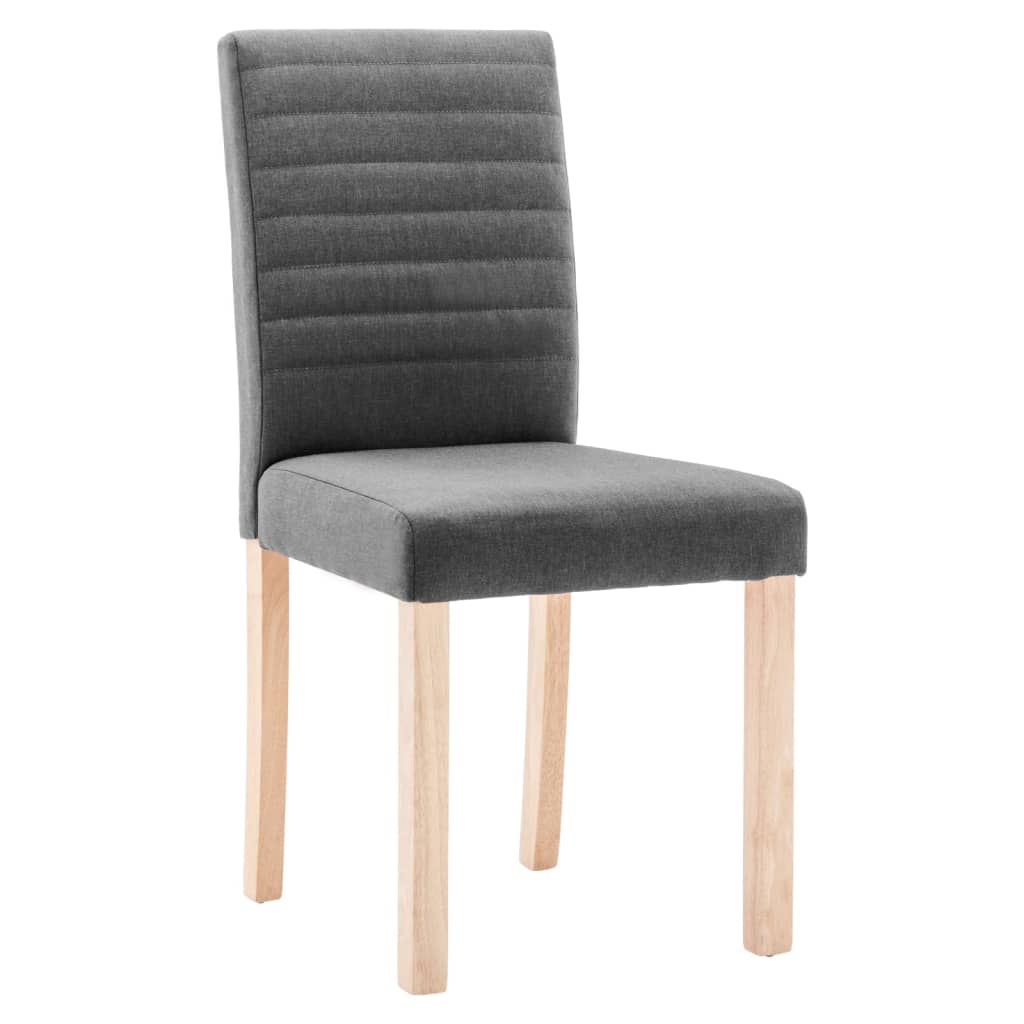 

vidaXL Eetkamerstoelen 6 st stof donkergrijs