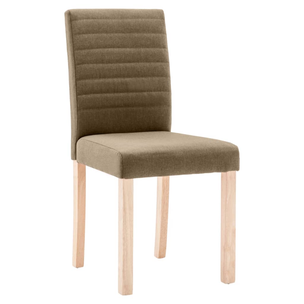 

vidaXL Eetkamerstoelen 6 st stof bruin