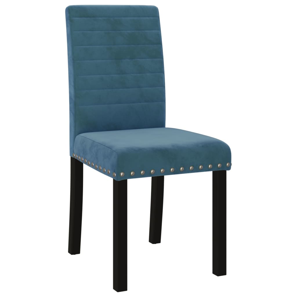 

vidaXL Eetkamerstoelen 6 st fluweel blauw