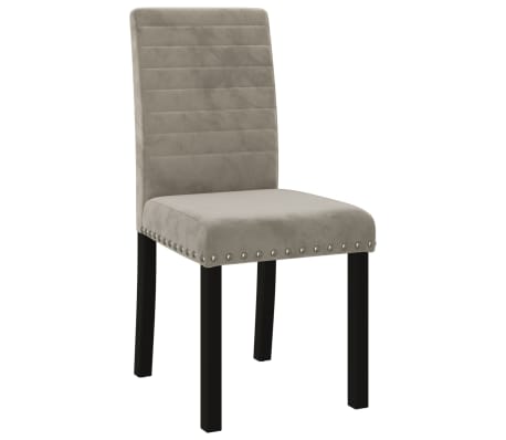 vidaXL Cadeiras de jantar 6 pcs veludo cinzento-claro