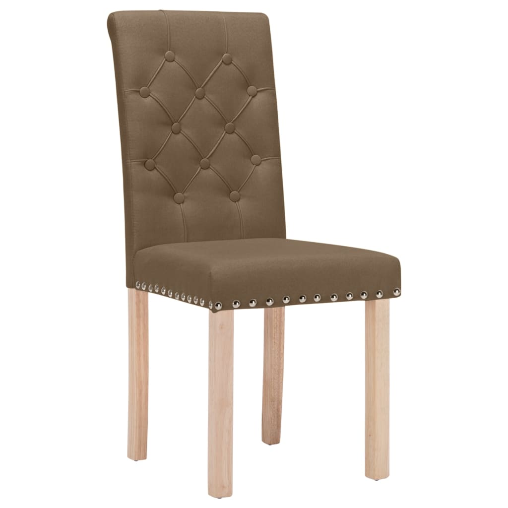 

vidaXL Eetkamerstoelen 6 st stof bruin