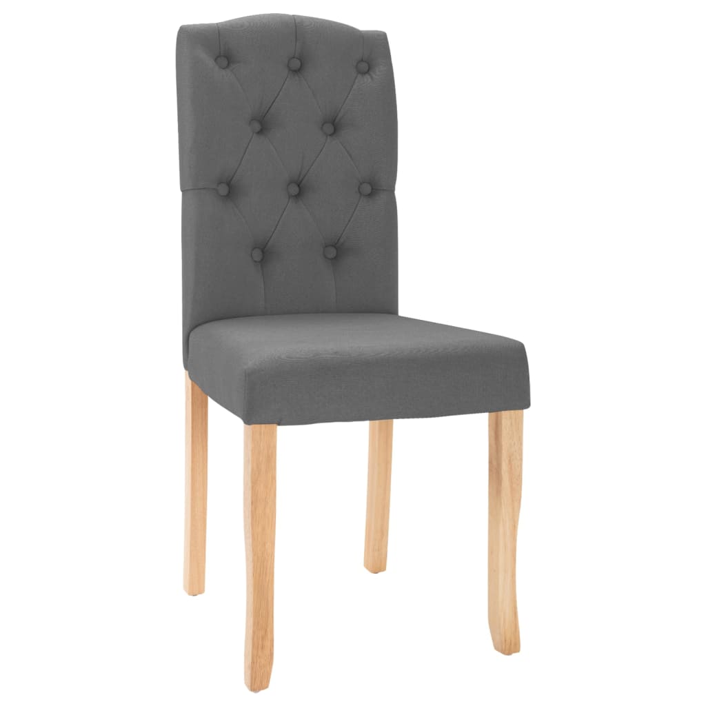 

vidaXL Eetkamerstoelen 6 st stof donkergrijs