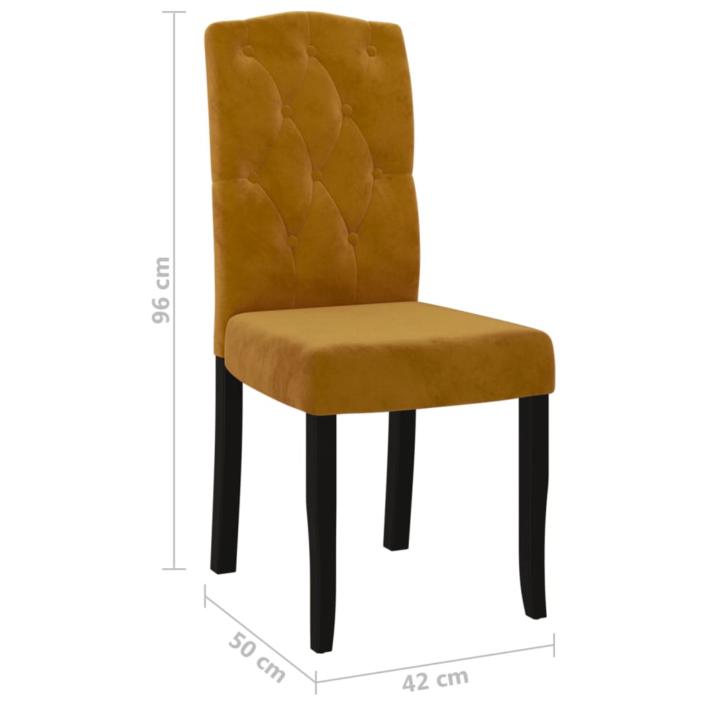 Esszimmerstühle 6 Stk. Braun Samt-7