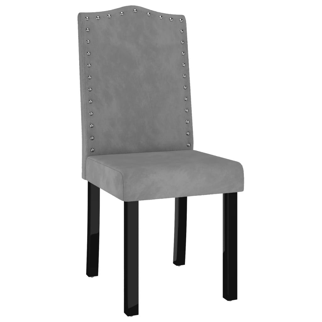 

vidaXL Eetkamerstoelen 6 st fluweel lichtgrijs