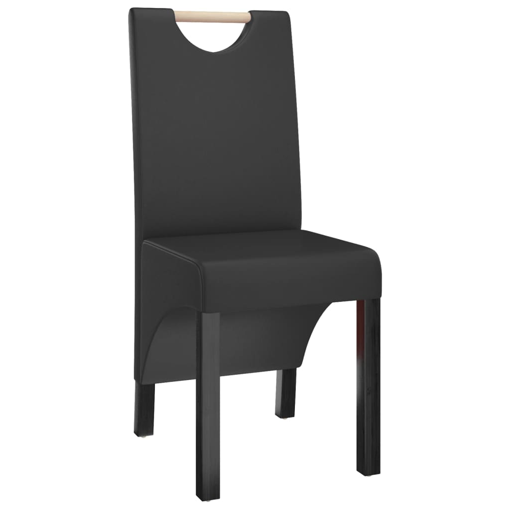 

vidaXL Eetkamerstoelen 6 st kunstleer zwart