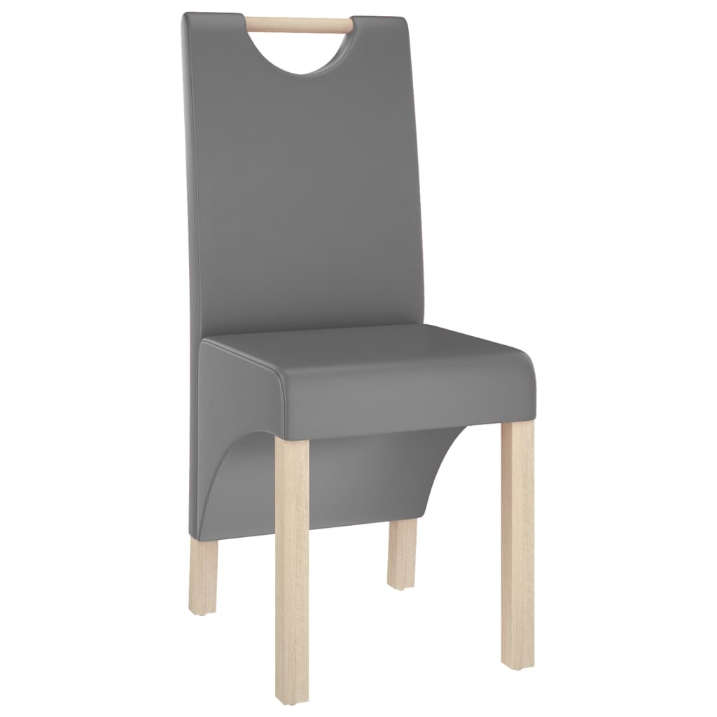 

vidaXL Eetkamerstoelen 6 st kunstleer grijs