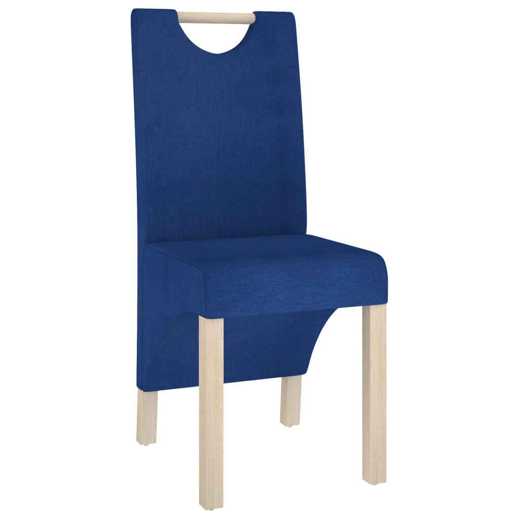

vidaXL Eetkamerstoelen 6 st stof blauw