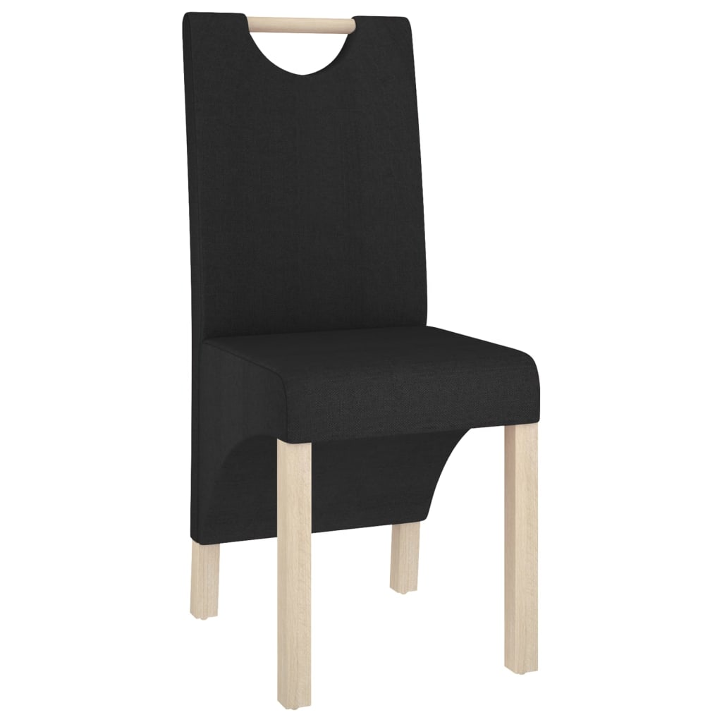 

vidaXL Eetkamerstoelen 6 st stof zwart
