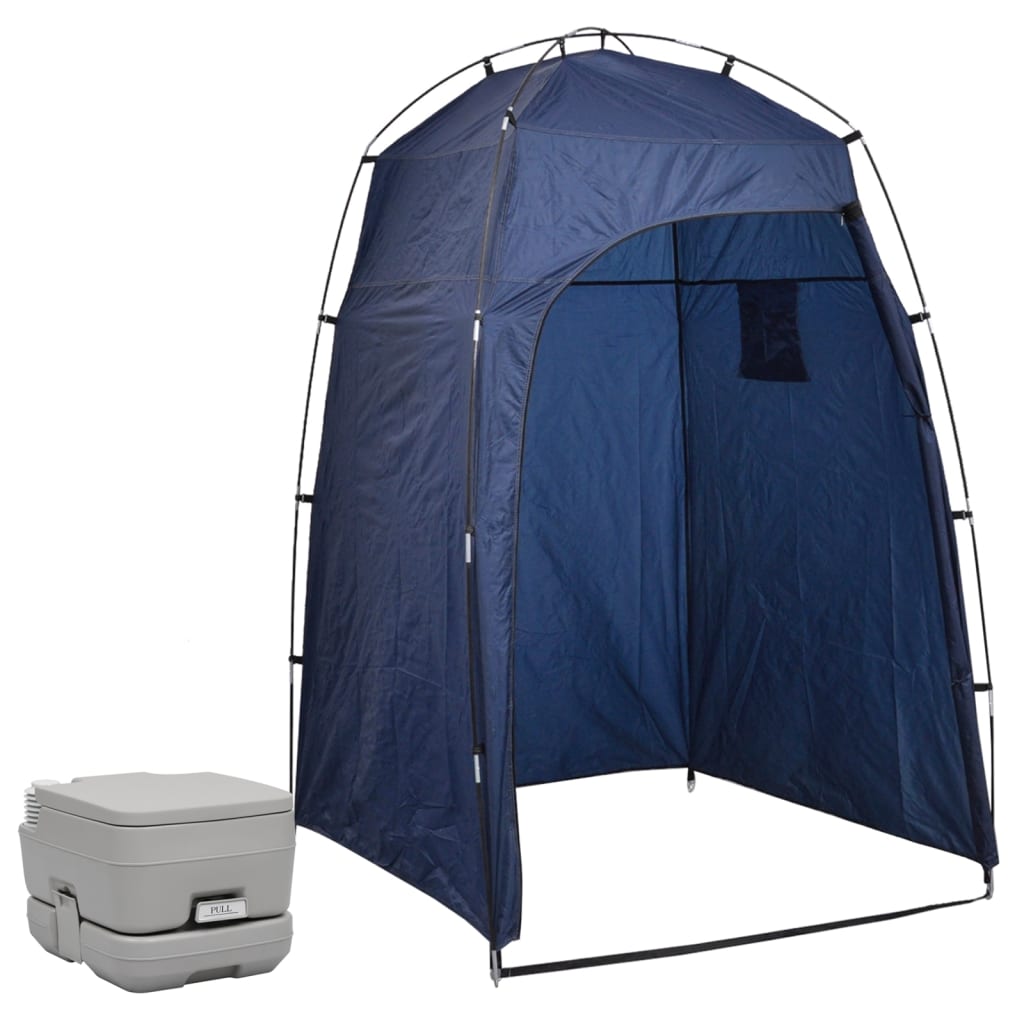 Hordozható kemping-WC sátorral 10+10 L 