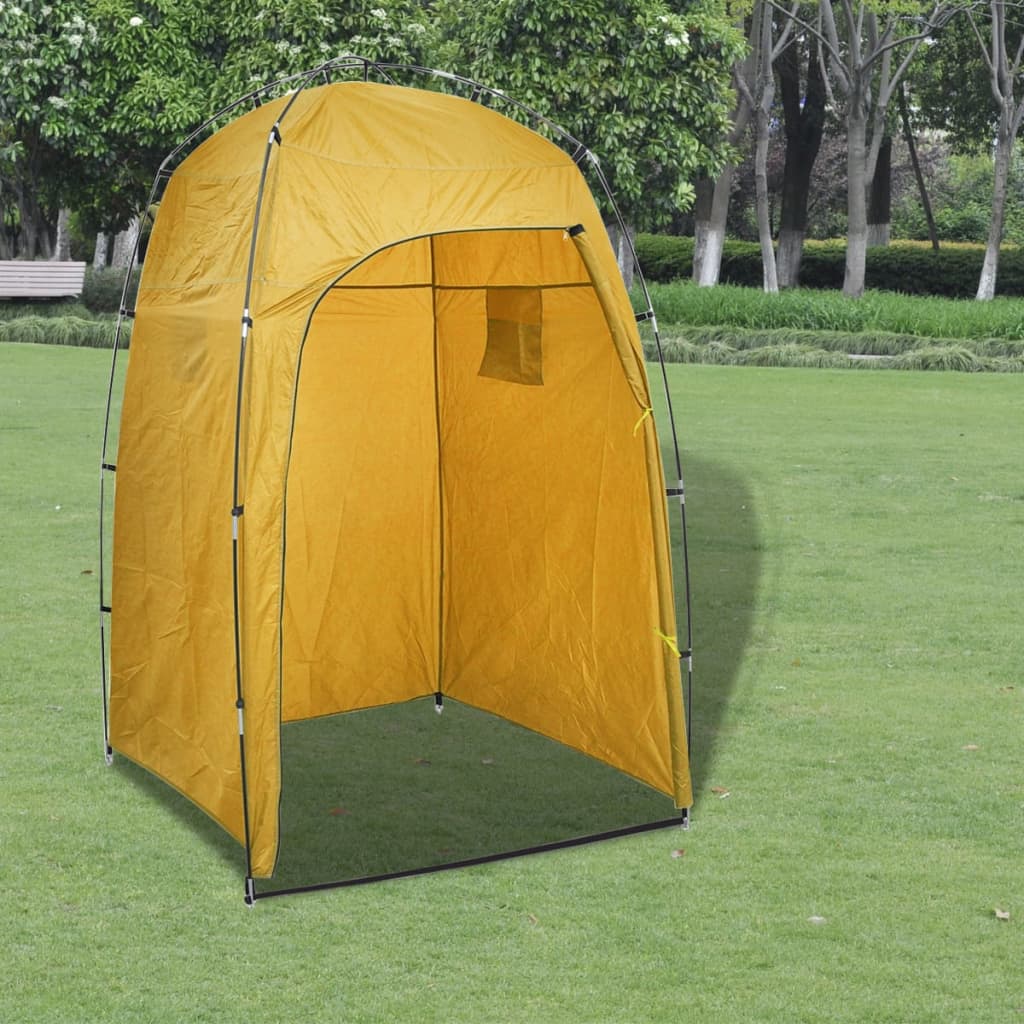 Toaletă portabilă de camping cu cort, 10+10 L