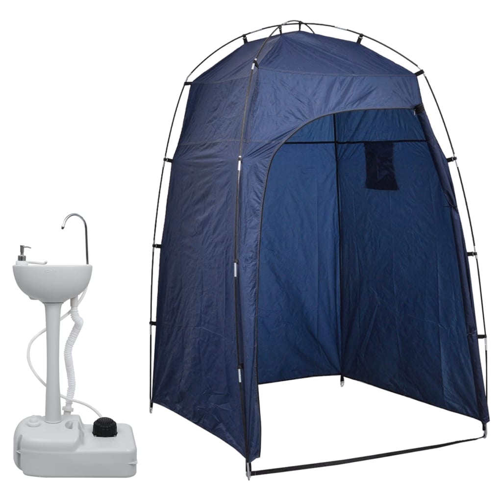vidaXL Suport lavoar portabil pentru camping, cu cort, 20 L vidaXL
