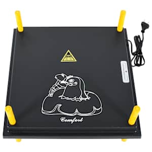 vidaXL Placa aquecimento p/ pintos e patinhos c/ regulador temperatura