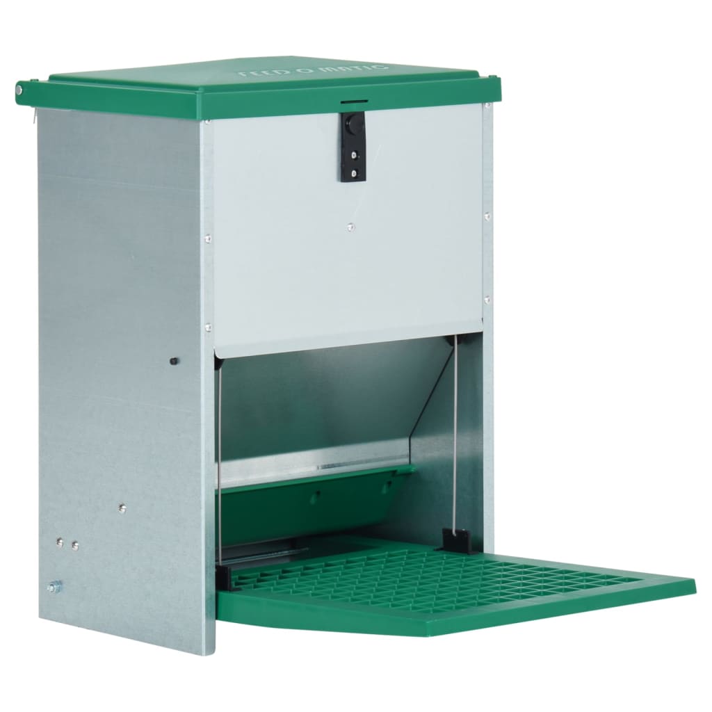 #3 - vidaXL automatisk foderautomat til fjerkræ 12 kg med trædeplade