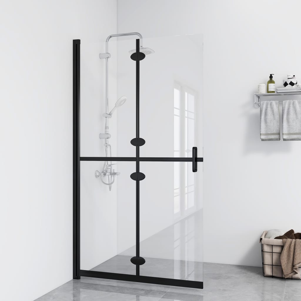 vidaXL Perete de duș walk-in pliabil 80x190 cm sticlă ESG transparentă