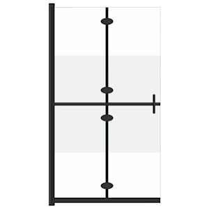Skládací sprchová zástěna napůl mléčné ESG sklo 80 x 190 cm - obrázek 2