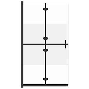 Skládací sprchová zástěna napůl mléčné ESG sklo 100 x 190 cm - obrázek 2