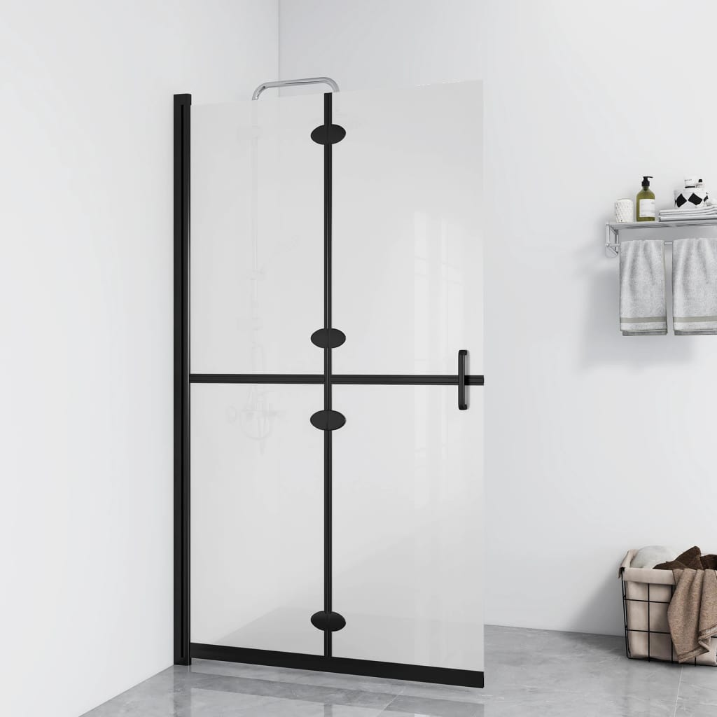 vidaXL Perete de duș walk-in pliabil, 70×190 cm, sticlă ESG mată vidaXL