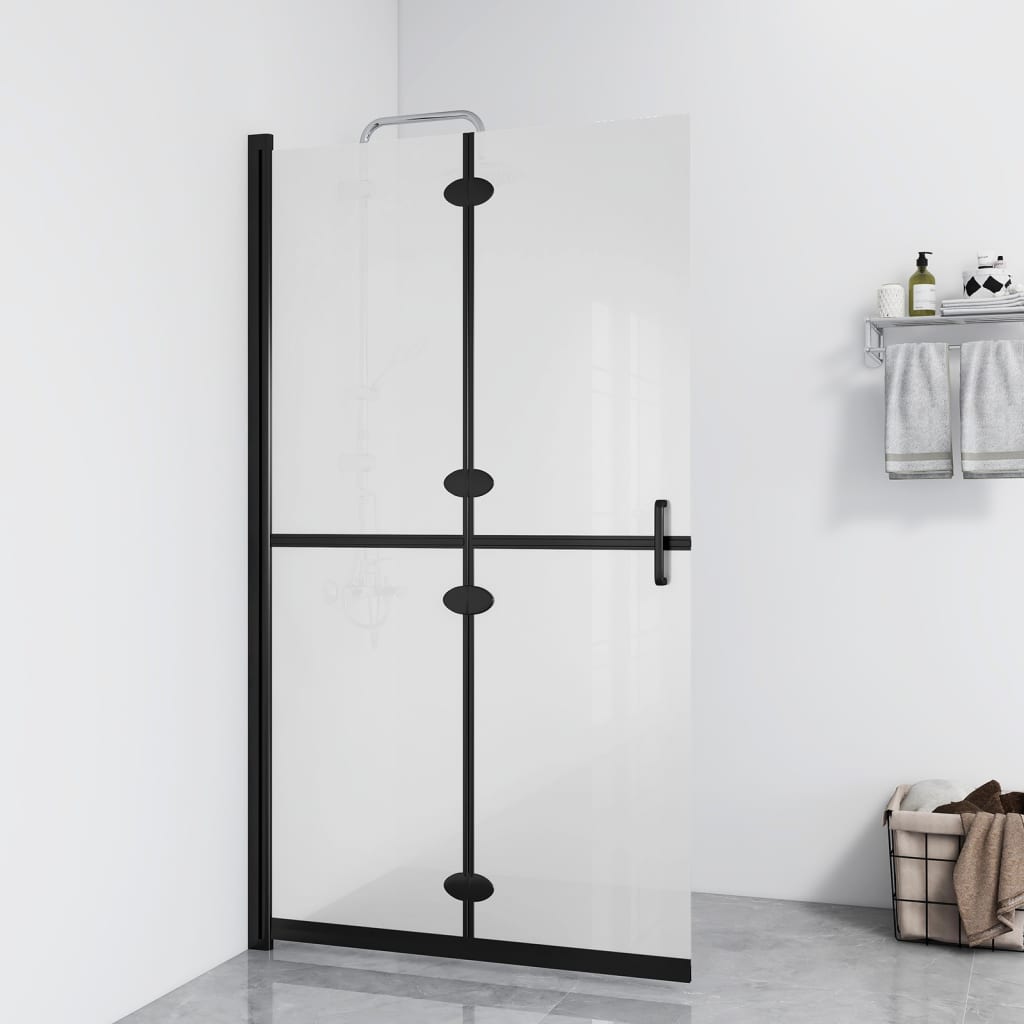 vidaXL Perete de duș walk-in pliabil, 80×190 cm, sticlă ESG mată vidaXL