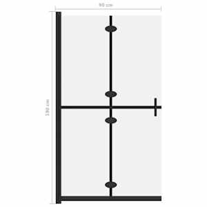 Skládací sprchová zástěna mléčné ESG sklo 90 x 190 cm - obrázek 7