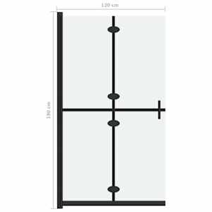 Skládací sprchová zástěna mléčné ESG sklo 120 x 190 cm - obrázek 7