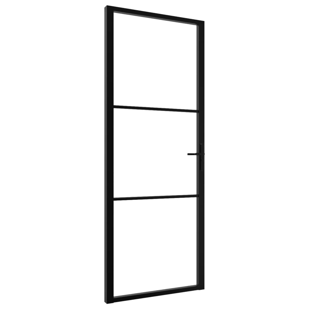 Thumbnail - vidaXL Innentür ESG Glas und Aluminium 76x201,5 cm Schwarz