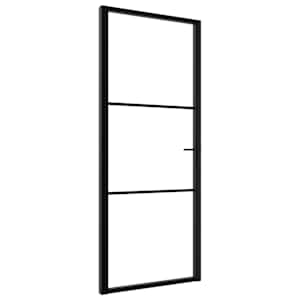 Interiérové dveře ESG sklo a hliník 83 x 201,5 cm černé - obrázek 2