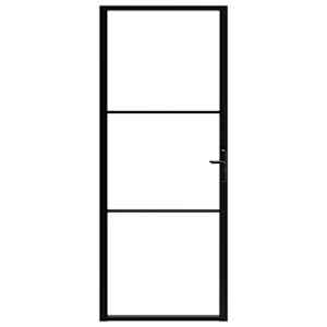 Interiérové dveře ESG sklo a hliník 93 x 201,5 cm černé - obrázek 3