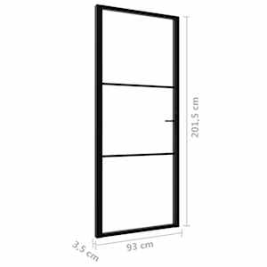 Interiérové dveře ESG sklo a hliník 93 x 201,5 cm černé - obrázek 6