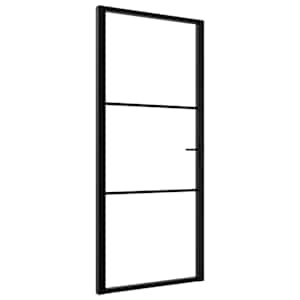 Interiérové dveře ESG sklo a hliník 102,5 x 201,5 cm černé - obrázek 2