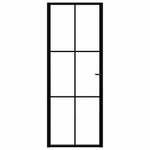 Interiérové dveře ESG sklo a hliník 76 x 201,5 cm černé - obrázek 3