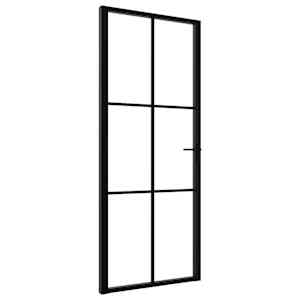 Interiérové dveře ESG sklo a hliník 83 x 201,5 cm černé - obrázek 2