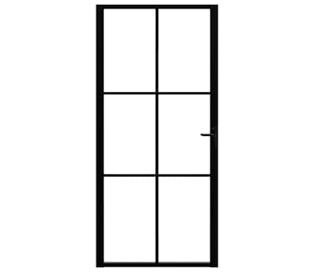 vidaXL Innent&uuml;r ESG Glas und Aluminium 93x201,5 cm Schwarz