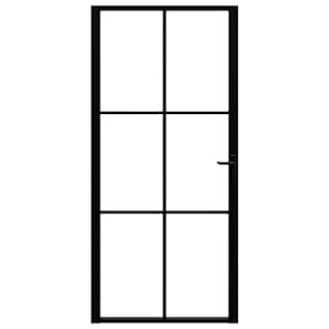 vidaXL Innent&uuml;r ESG Glas und Aluminium 93x201,5 cm Schwarz