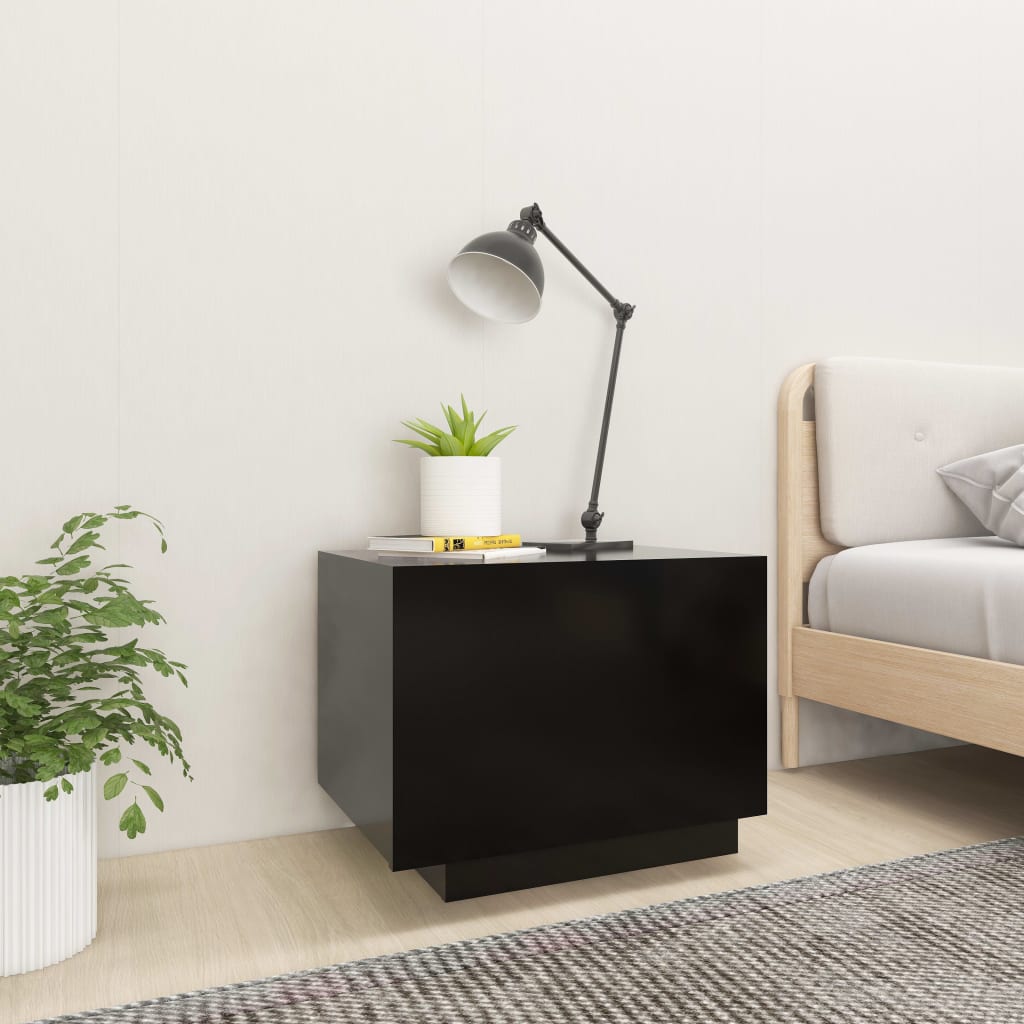 

vidaXL Nachtkastje 100x35x40 cm spaanplaat zwart