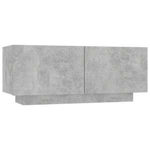 Noční stolek betonově šedý 100 x 35 x 40 cm kompozitní dřevo - obrázek 2