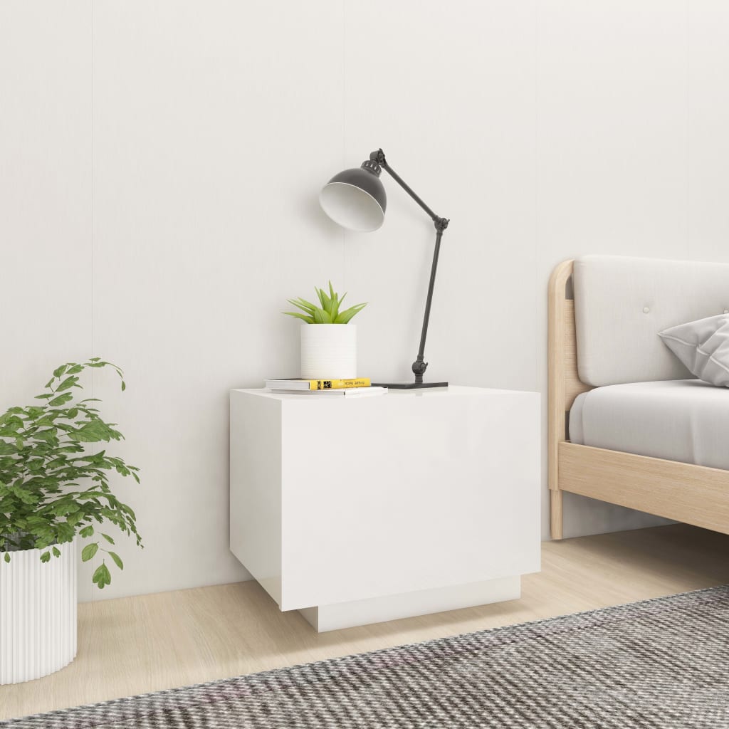 

vidaXL Nachtkastje 100x35x40 cm spaanplaat hoogglans wit