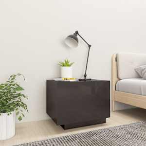 vidaXL Naktinė spintelė, pilkos spalvos, 100x35x40cm, MDP, blizgi