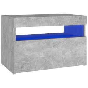 Noční stolek s LED osvětlením betonově šedý 60 x 35 x 40 cm - obrázek 2