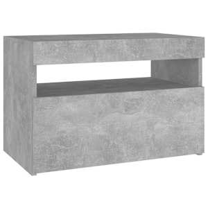 Noční stolek s LED osvětlením betonově šedý 60 x 35 x 40 cm - obrázek 8