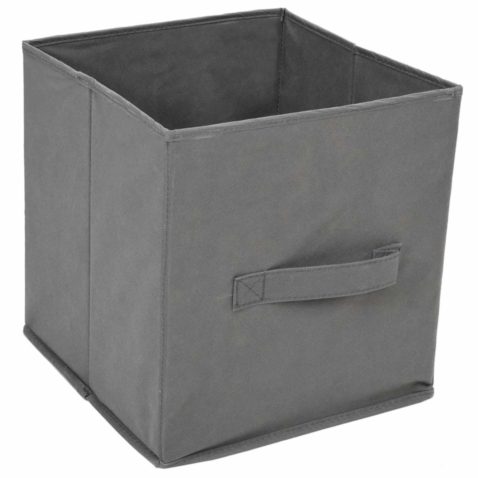 vidaXL Opbergkast met 4 stoffen manden 63x30x71 cm staal grijs, foto 4