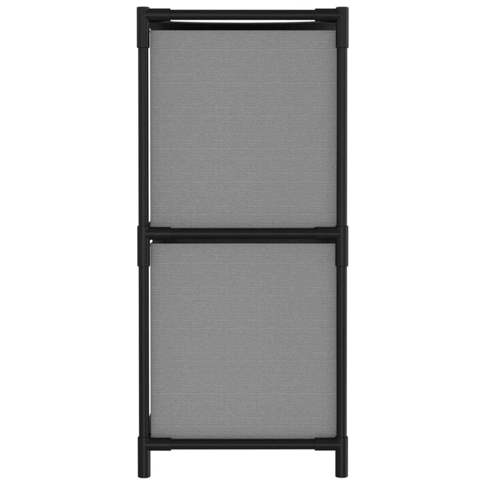vidaXL Opbergkast met 4 stoffen manden 63x30x71 cm staal grijs, foto 3