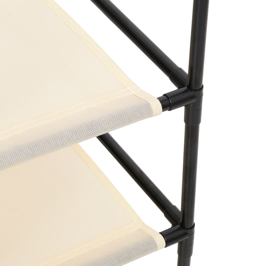 imagem de vidaXL Armário de arrumação com 4 cestos tecido 63x30x71 cm aço creme7