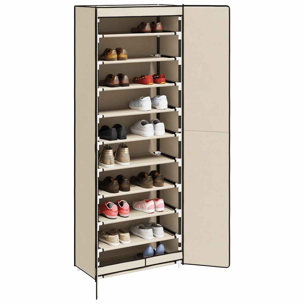 Thumbnail - vidaXL Schuhschrank Creme 60x30x166 cm Stoff